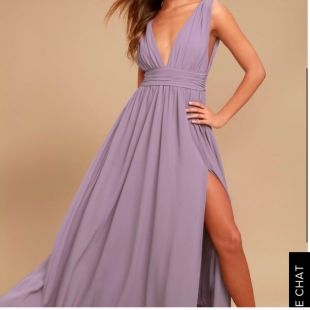 Lulu lavender Dusty purple dress